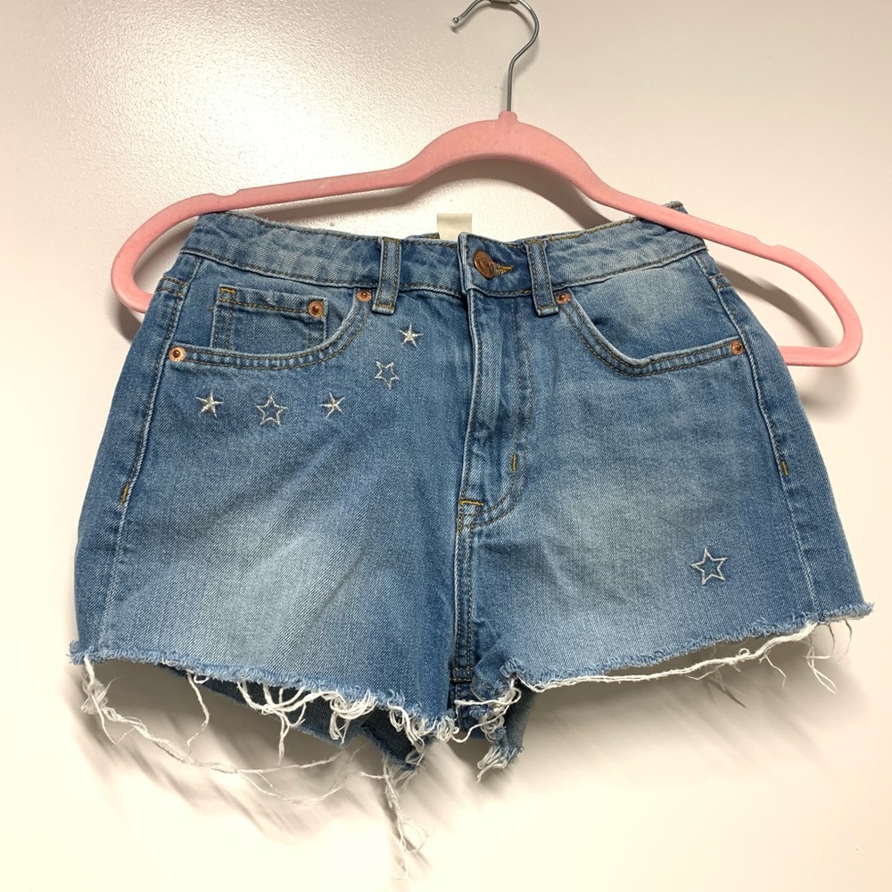 h&m x coachella denim shorts